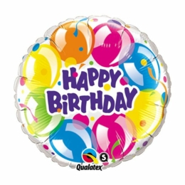 Ballon Metal "Ballons" "Happy Birthday" 46Cm Gonfle A L'Helium "Uniquement Vendu En Click And Collect"  -Decoration Ballon--Anniversaire-