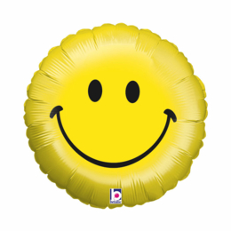 Ballon Metal "Smiley" "Jaune" 46Cm Gonfle A L'Helium "Uniquement Vendu En Click And Collect"  -Decoration Ballon-