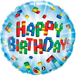Ballon Metal "Confettis" "Happy Birthday" 46Cm Gonfle A L'Helium "Uniquement Vendu En Click And Collect"  -Decoration Ballon--Anniversaire-