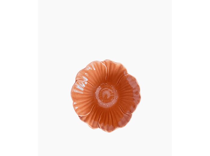 Coupelle Fleur orange Ø15H6CM