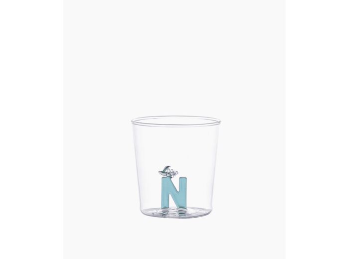 Verre nature alphabet N raisin