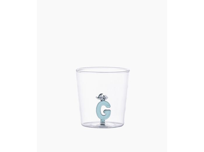 Verre nature alphabet G raisin