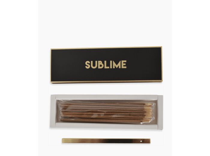 Encens bâtonnets Sublime oud noir avec support