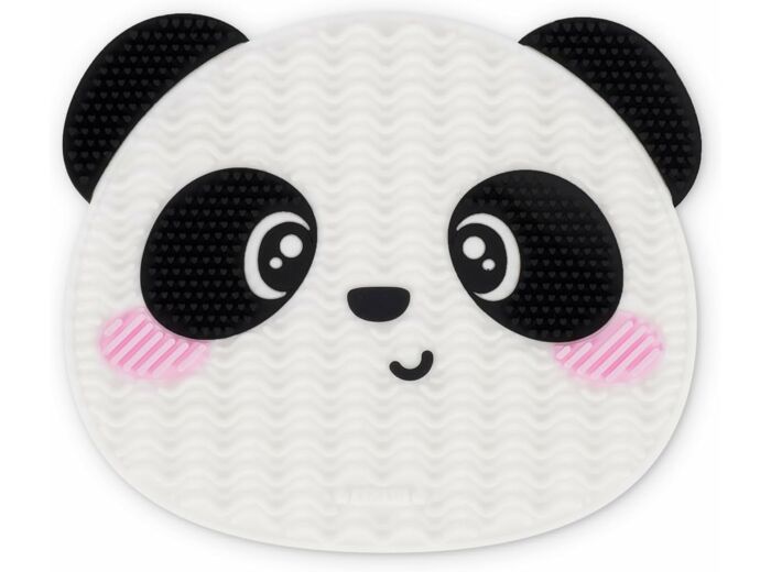 Legami - Tapis nettoyant pinceaux de maquillage - Brush it Off! - Pad pour nettoyer la brosse de maquillage, tampon en silicone pour cosmétiques avec ventouse, thème Panda