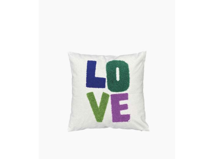 COUSSIN INFLUENCE-VERT LOVE 40X40CM