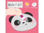 Legami - Tapis nettoyant pinceaux de maquillage - Brush it Off! - Pad pour nettoyer la brosse de maquillage, tampon en silicone pour cosmétiques avec ventouse, thème Panda