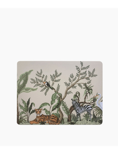 Set de table rectangle Rigide jungle 30x40 cm