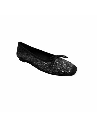 Ballerines Plates HARMONY GLITTER NOIR REQINS