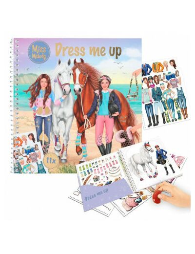 Coloriages et stickers Dress Me Up Miss Melody -17cm x 18 cm
