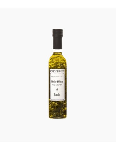 Huile d'olive aromatisee au basilic