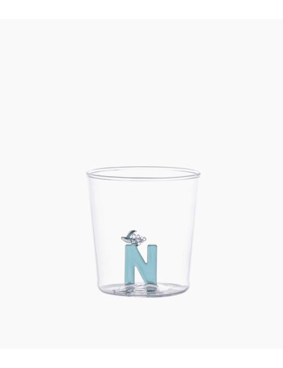 Verre nature alphabet N raisin