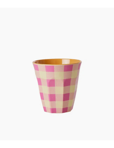 GOBELET  MELAMINE 250ML- VICHY ROSE