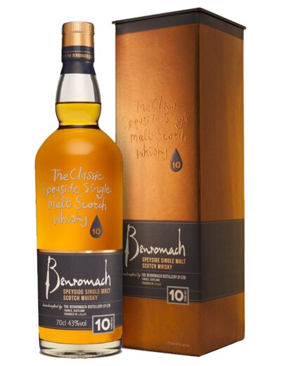 WHISKY ECOSSE SPEYSIDE SINGLE MALT BENROMACH 10 ANS 43% 70CL