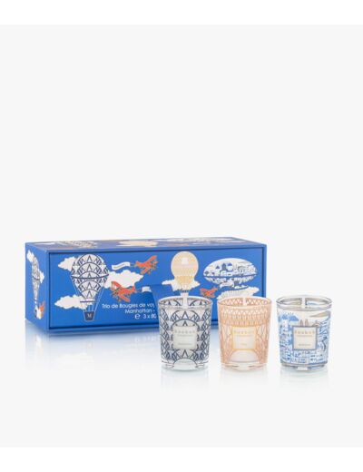 BOUGIES TRIO TRAVEL CANDLES MY FIRST MANHANTTAN - PARIS-MYKONOS