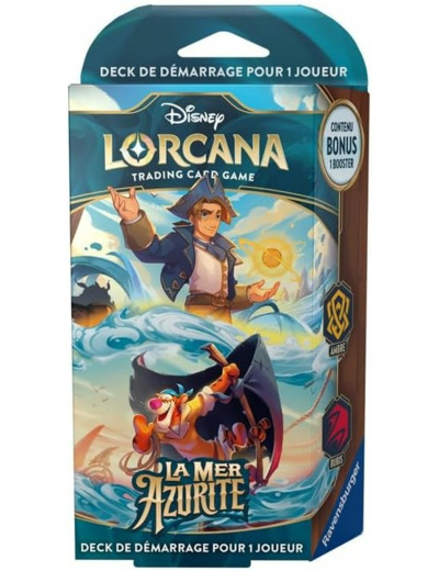 Lorcana S6 La Mer Azurite - Deck de Démarrage Jim Hawkins et Tigrou