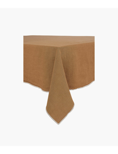 Nappe en lin 160 x 160 cm - Tabac