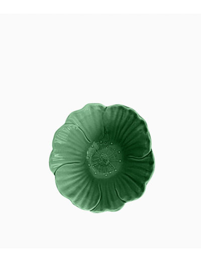 Coupelle Fleur verte Ø15H6CM