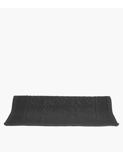 Tapis de Bain en Coton 55 x 110 cm - Noir