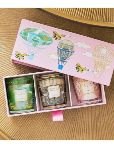 BOUGIES TRIO TRAVEL CANDLES MY FIRST SINGAPORE - ATHENS - PARIS