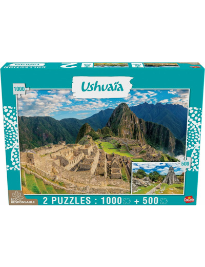 Puzzle Ushuaia - Machu Picchu 1000 pcs & Tikal 500 pcs