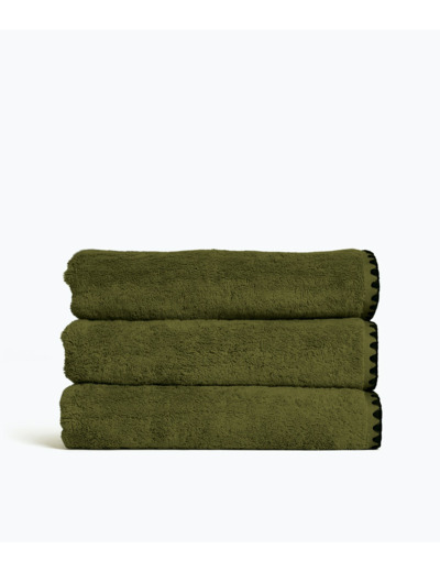 Serviette de bain 50 x 100 cm en Coton - Olive