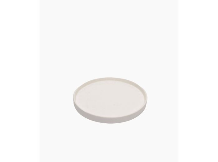 Plateau rond brute blanc D19,5 H1,8cm