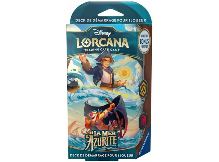 Lorcana S6 La Mer Azurite - Deck de Démarrage Jim Hawkins et Tigrou