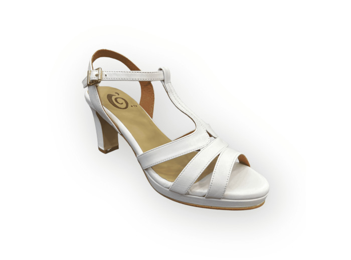 Sandales talon Blanc LIGNE O