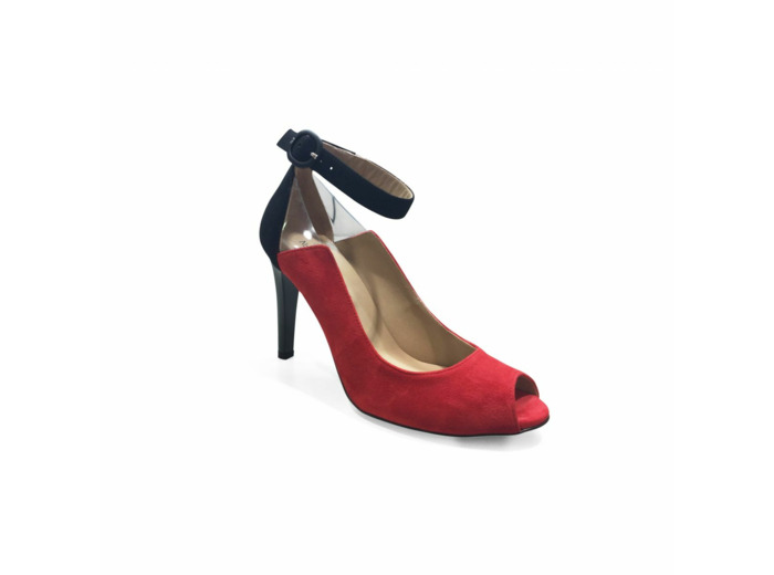 Escarpin Talon Haut Rouge/Noir NEROGIARDINI