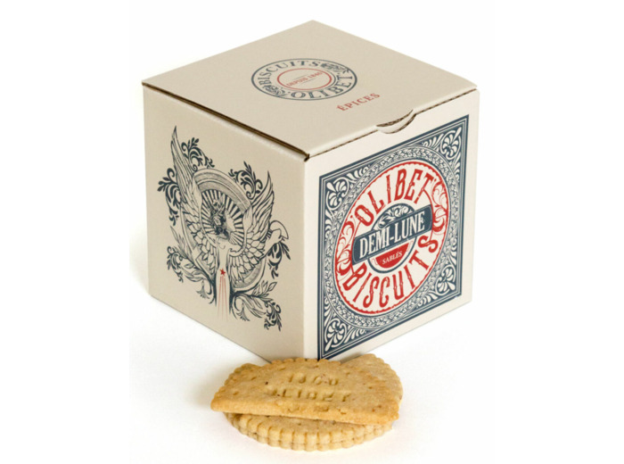 Boite De Biscuits Olibet 24 Demi-Lunes Saveur Epices