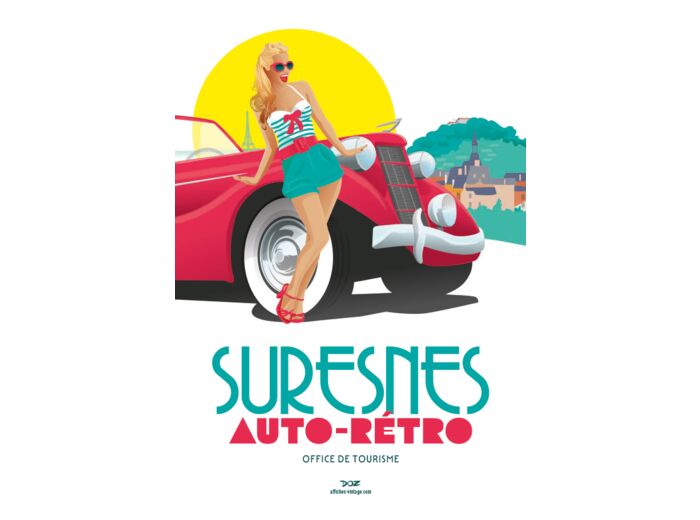 Affiche DOZ Suresnes Auto Rétro 2024