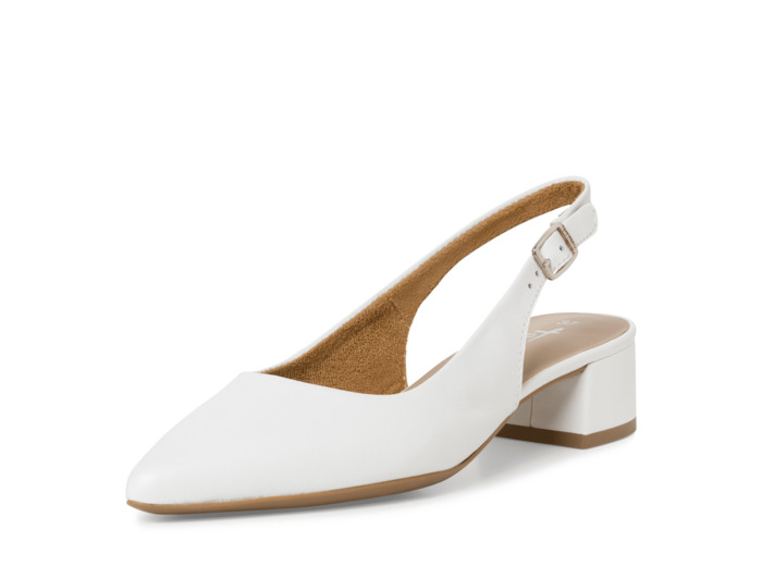 Escarpin petit talon bride arrière Blanc TAMARIS