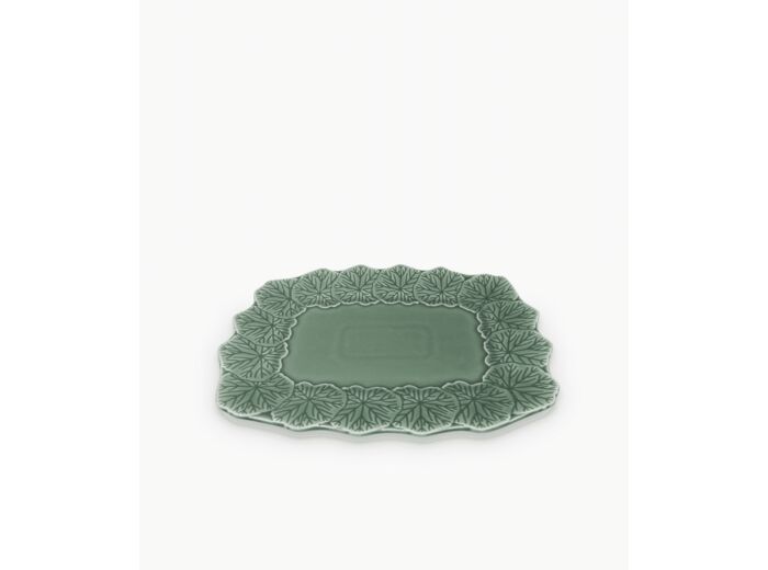 Plat flora rectangle vert L32,8 P24 H2,8cm