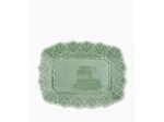 Plat flora rectangle vert L32,8 P24 H2,8cm