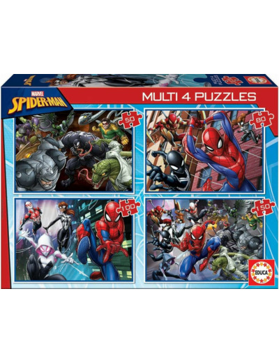 4 Puzzles Progressifs Spiderman - EDUCA