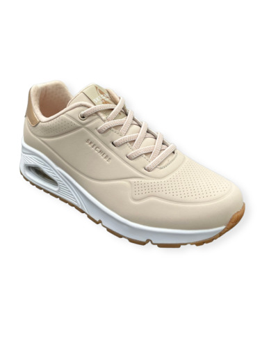 Basket UNO Shimmer Away Beige SKECHERS