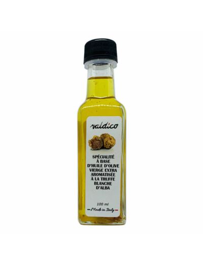 Condiment À L'Huile D'Olive Extra Vierge Aromatisé À La Truffe Blanche D'Alba Avec Morceaux 100 Ml