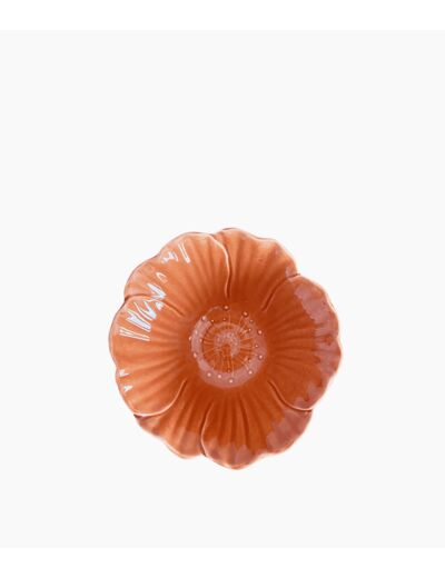 Coupelle Fleur orange Ø15H6CM