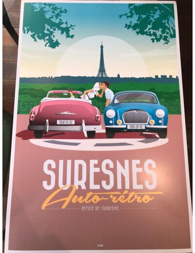 Affiche Suresnes Auto Rétro