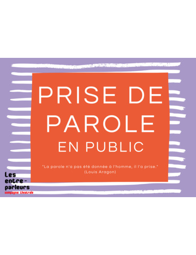 Prise de Parole en public - 3 Séances de 1h