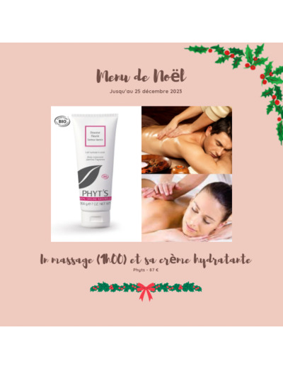 Menu de Noël : un massage et une crème hydratante