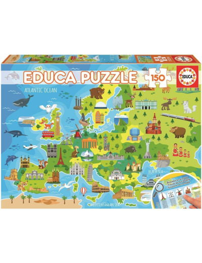 Puzzle 150 pièces Carte d’Europe EDUCA