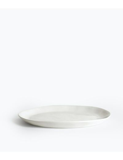 Assiette Plate en Porcelaine blanche