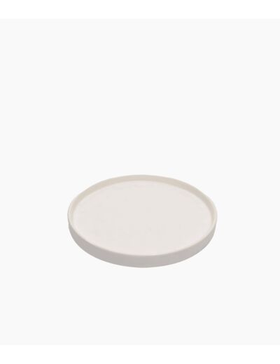 Plateau rond brute blanc D19,5 H1,8cm