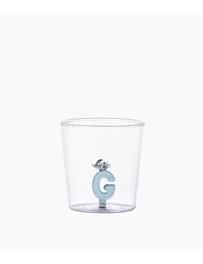 Verre nature alphabet G raisin