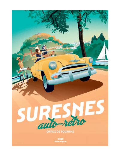 Carte Postale Suresnes Auto Rétro 2023