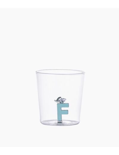 Verre nature alphabet F raisin