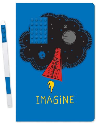 iQ Joy Toy LEGO Notebook with Pen Imagine Stationery Unique,Élégant