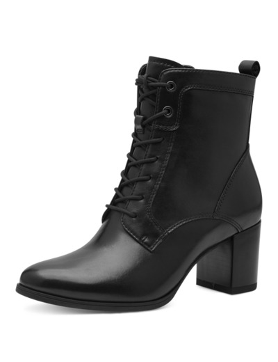 Bottine Talon Lacet Noir TAMARIS