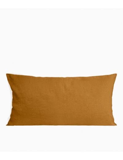 Housse de coussin 55 x 110 cm en Lin lavé - Daim